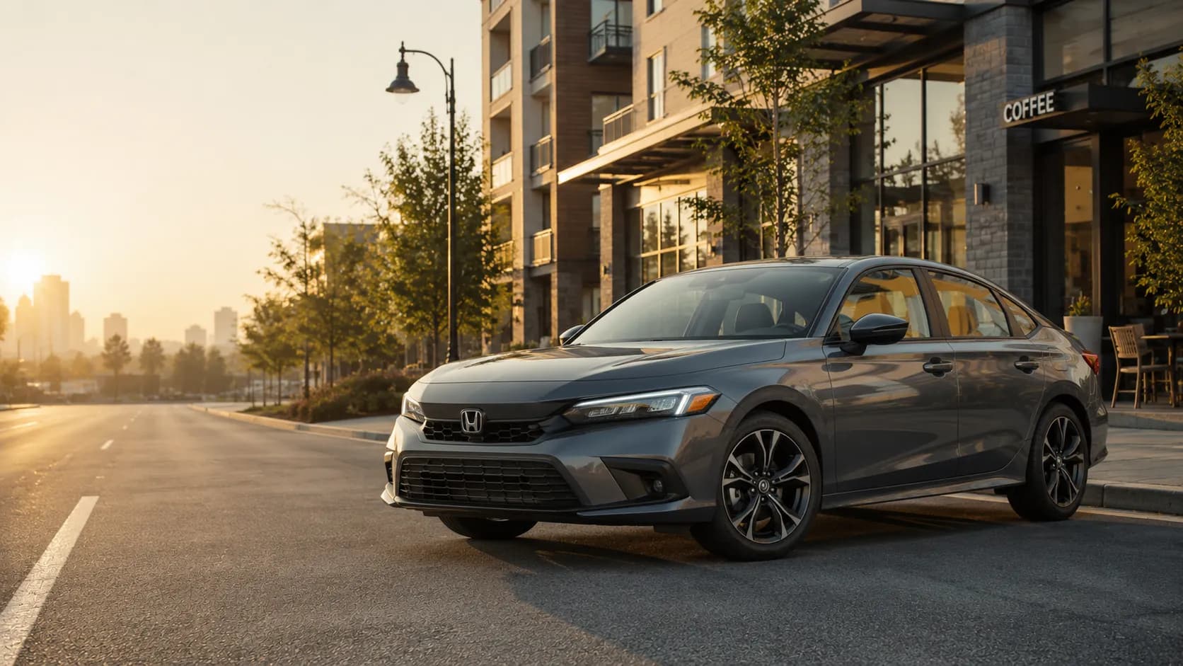 2026 Honda Civic sedan in three-quarter front view